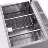 Commercial Saladette Counter PREMIUM - 903mm - 240L - 2 glass doors - open top for 2 x GN 1/1 & 3 x GN 1/6 & stainless steel hinged lid