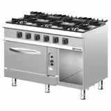 Gasfornuis - Giuseppe 700 - 1200x730mm - 45,0 kW - 6-pits - incl. gas statische oven - 6,0 kW