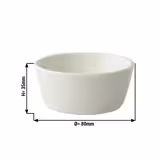 (12 pcs) Dessert Bowl - Lux - Porcelain - 100ml - Ø 80mm - Ivory