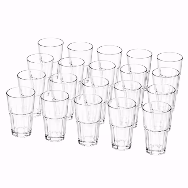 (50 pcs) Polycarbonate Drinking Glass - Clear - 300 ml