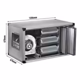 Commercial Exhaust Air Purification System with Motor - 2700m³/h - with Pre‑Filter & Activated Carbon Filter - incl. Protective Panel