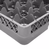 Commercial Dishwasher Glass Rack Basket 1/1 – 500 × 500 mm – 16 Compartments – Grey