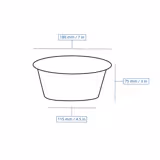 (300 pieces) Reusable bowl - polypropylene - 1000ml - round - deep - black