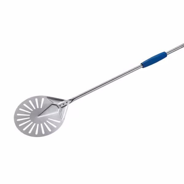 Commercial Pizza Peel AZZURRA - Stainless Steel - 230x230mm - Length:150cm - perforated