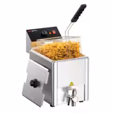 Frituurpan - 8 liter - 3,25 kW - mechanische bediening - met aftapkraan