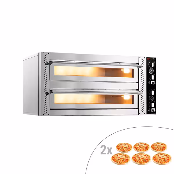 Elektrická pec na pizzu - 6+6x 30 cm (šířka) - manuální