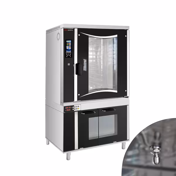 Forno eléctrico de ar quente - de Toque - 6x EN 600 x 400 cm - incl. armário de fermentação