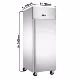 Bakkerij koelkast RVS ECO - EN 600x800 - 740mm - 612liter - tot -2°C tot +8°C - met 1 deur - geforceerde koeling, automatische ontdooiing, LED‑verlichting & slot - Zwart