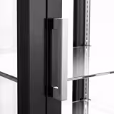 Vetrina Refrigerata Verticale 4 Lati Vetro – Panoramica Professionale - 440l - 675mm - 1 porta a battente in vetro - vetro dritto - con 5 ripiani - 4 lati vetro; LED interni - Nero