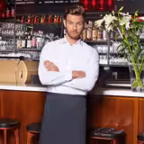 (6 pieces) KARLOWSKY | Basic Bistro Waist Apron – 100×75 cm - Anthracite