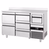 Frigorifero retrobanco PREMIUM - 1580x600mm - 365 L - 5 Cassetti 1/2, alzatina & battitore per caffè