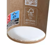 (1000 pièces) Gobelets en carton - 200ml - 8 oz - Ø 80mm - Marron - intérieur blanc
