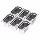 (6 stuks) Roestvrijstalen bak GN 1/4 - Hoogte: 150mm