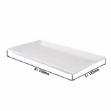 (12 pcs) WHITE DELIGHT - Rectangular Plate - 12-piece set - 330x185mm - White