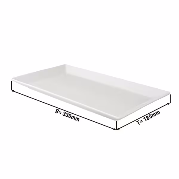 (6 st) WHITE DELIGHT - Tallrik - 33 x 18,5 cm - Vit