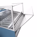 Schepijsvitrine IVY - 1606x1050x1202mm - Geventileerde koeling - met LED-verlichting - voor 16x 5 liter ijsbak - Blauw