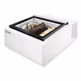 Countertop Ice Cream Freezer - 670mm - Static cooling - for 3 x 5 litres Napoli pans - White - hinged glass lid