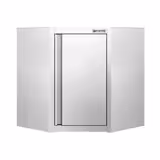 Armário de canto em aço inoxidável - 700x700mm - com porta com dobradiças - altura: 650mm