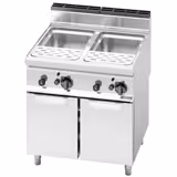 Gazlı Makarna Haşlama Makinesi - 700 Seri - 30L+30L - 20kW - Tahliye Musluklu