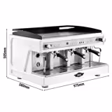 WEGA | Airy - Portafilter makinesi - 3 grup - 5,6 kW - 2 süt köpürtücü ve sıcak su ile - Beyaz