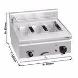 Commercial Electric Pasta Cooker - Single Tank - Countertop - 25L - 8.25kW - with Drain Tap