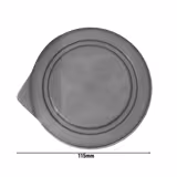 (165 szt.) Pokrywka wielorazowa - 115x104mm - do zmywarki, sztaplowane, wielorazowe, recyklingowalne, Made in Europe - Szary - kompatybilne z pokrywkami Ø95mm
