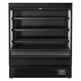 Commercial multideck display fridge - Open front - 1200mm - 390L - with 3 shelves - Black