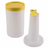 (6 Stück) Dosier- & Vorratsflasche - 4 teiliges Set - 0,85 Liter - Polypropylen