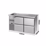 Ψυγείο Πάγκος Μπύρας PREMIUM PLUS - 1550 x 700 χλσ. - 4 Συρτάρια