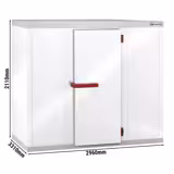 Cella frigorifera TN PREMIUM PLUS - 2960x3310mm - 17,20m³ - con pavimento - pannello 80mm