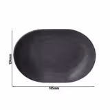 (60 kpl) Uudelleenkäytettävät välipalatarjottimet - 135x184mm - ovaali - harmaa