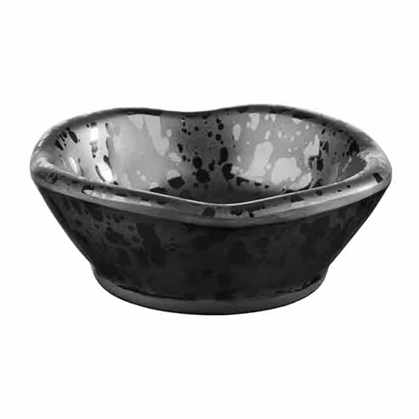 (6 Stück) Dipschälchen - GLAMOUR - Melamin - 50ml - Ø 80mm - Schwarz