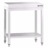 Edelstahl Arbeitstisch PREMIUM - 700x700mm - mit Grundboden