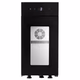 Melkkoeler - 220mm - 8,5 liter - met 1 glazen deur - digitaal display - met doorvoer voor melkslang - Zwart