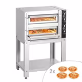 Pizzaugn - 4+4x 34cm - Manuell - inkl. underrede