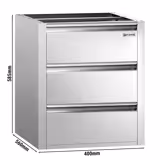 Schubladenblock ECO - 3 Schubladen - Unterbaumodul 400x560mm - für ATK 600mm tief