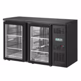 Barkoeledag ECO - Backbar - 1462x513mm - met 2 glazen draaideuren - Zwart