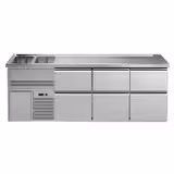 Comptoir de bar réfrigéré PREMIUM PLUS - 2500x700mm - 6 tiroirs