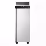 Bagerikylskåp Rostfritt stål PREMIUM - EN 600x800 - 612 liter - +2 °C till +8 °C - med 1 dörr - Umluftkylning, Automatisk avfrostning, LED-belysning, Lås, R290, Klimatklass 4 - Svart front