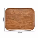 (12 kpl) CAMBRO | CENTURY™ - Lasikuituinen tarjotin - Suorakulmainen - 430x330mm - Ruskean oliivipuun ulkonäkö - Sileä