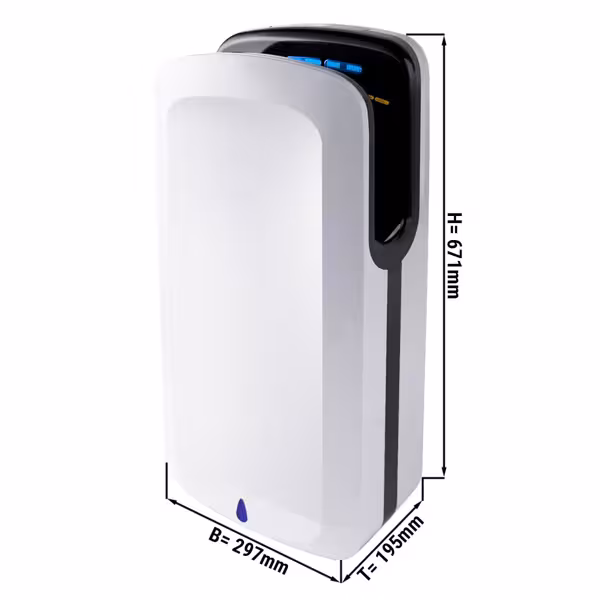 (2 pcs) Sèche-mains avec filtre - Blanc