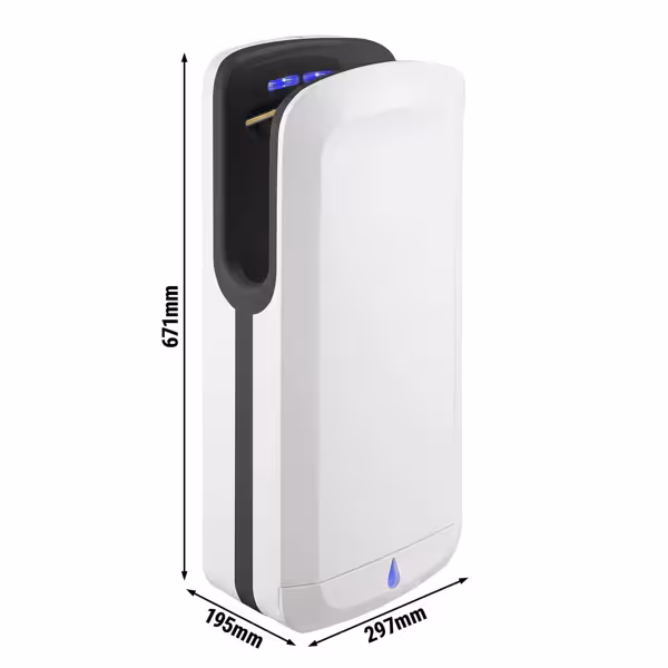 (2 pcs) Hand Dryer with Sensor & UV Light - White