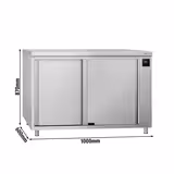Commercial Hot Cupboard ECO - 1000x600mm - with pass-through & sliding doors - Digital