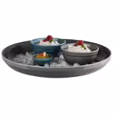 (6 stuks) Dompelbakjes - EMMA - Melamine - 60 ml - Ø 75mm - Grijs