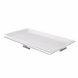 (6 stuks) WHITE DELIGHT - Bord - 330x185mm - porselein - wit