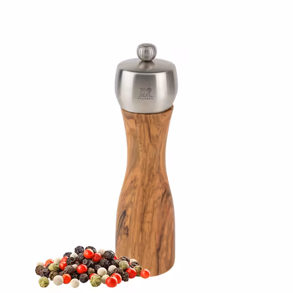 (6 pieces) PEUGEOT | FIDJI - Pepper Mill - Olive Wood - Height: 200mm