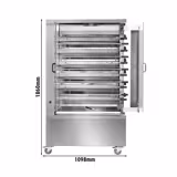 Plynový gril na kuřata - 37,2kW - s 11 špízy až na 66 kuřat