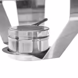 Chafing Dish / Podgrzewacz bufetowy na pastę - Okrągły - z pełną pokrywą Roll-Top - ze stelażem ze stali nierdzewnej - 8l