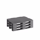 (3 pezzi) - EPAL Europallet in plastica riciclata - Portata: 1000 kg - Grigio scuro