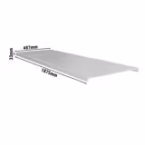 RVS afdekking - 1875x487x33mm - voor 2 koeleilanden KIBL1955, rug-aan-rug geplaatst